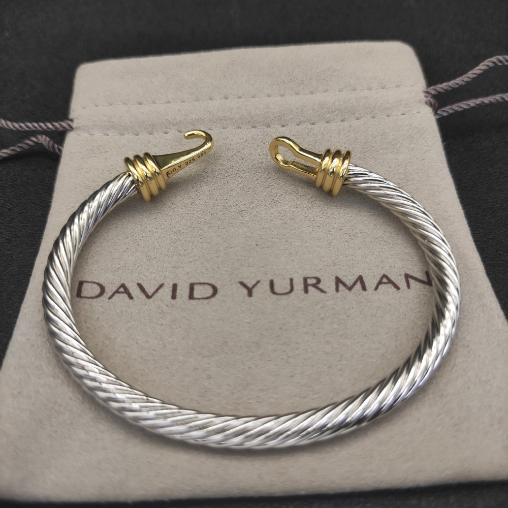 David Yurman 5mm gold hook bracelet - Picture 2 of 9